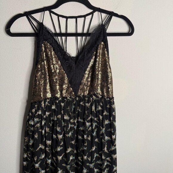 Anthropologie Ranna Gill Lakshmi Sequin/Floral Maxi Dress - Picture 2 of 6